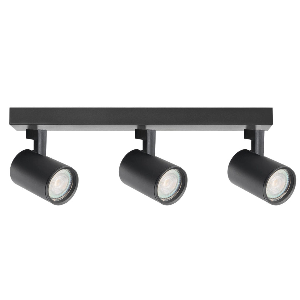 Plafoniera/Applique Lynx nera 3 spot GU10 Polux 328700