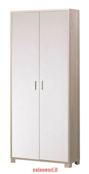 KIT ARMADIO 2 ANTE H190 L83 P29 Cm STRUTTURA OLMO FRONTALE BIANCO SARMOG 747k