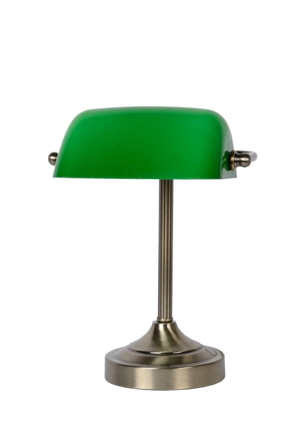 Lampada da scrivania Lucide Banker ottone/verde E14 40W