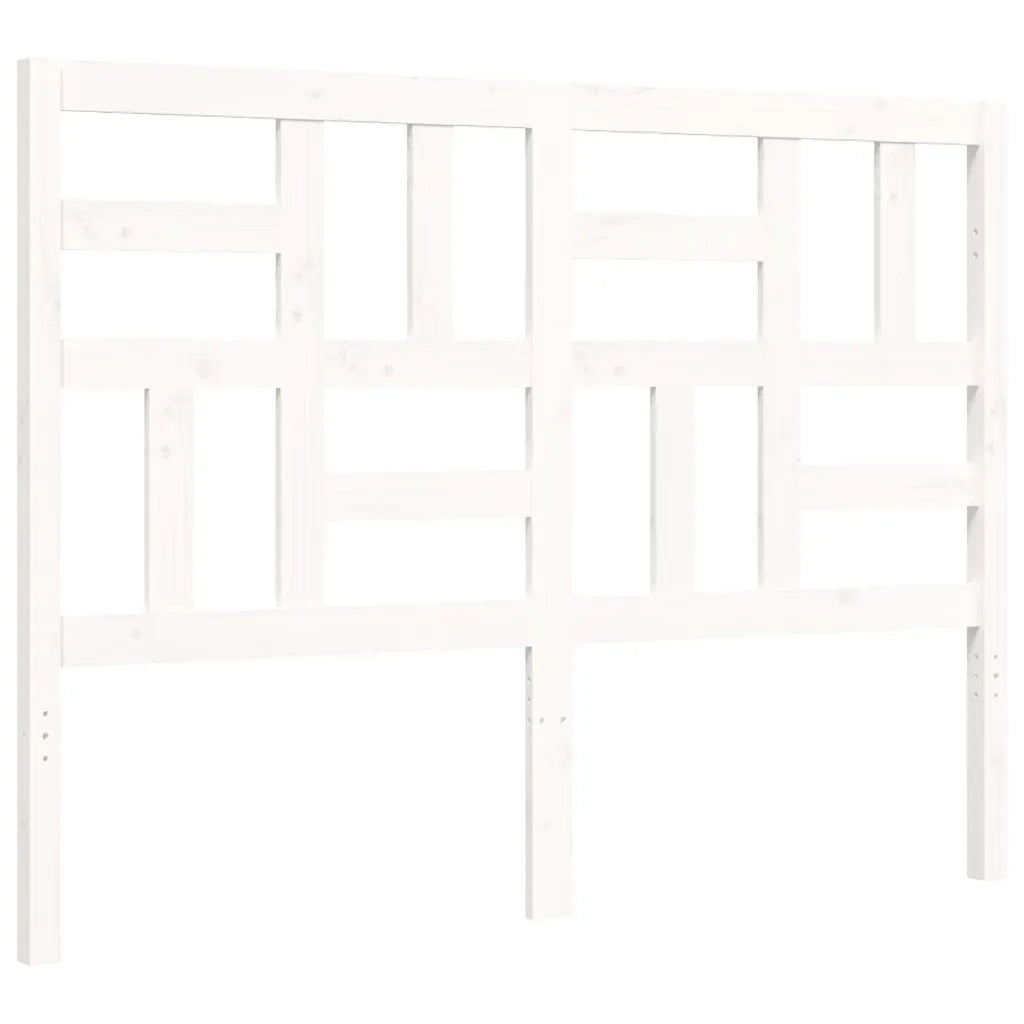 Letto senza Materasso-Struttura Letto Bianco 140x190 cm Legno Massello di Pino 173008