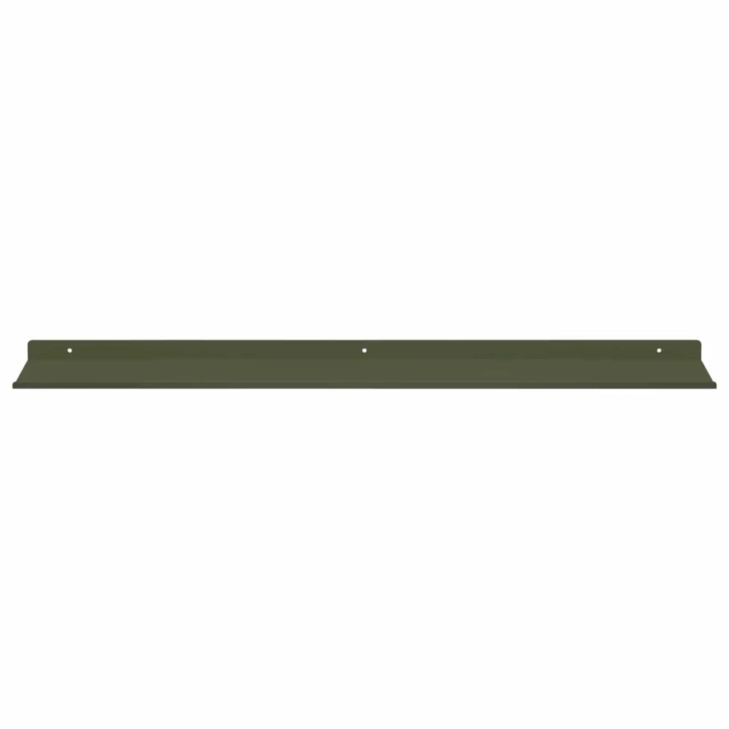 Mensola sospesa 4 pcs Verde oliva 80 x 18 x 2,5 cm Acciaio 8004041