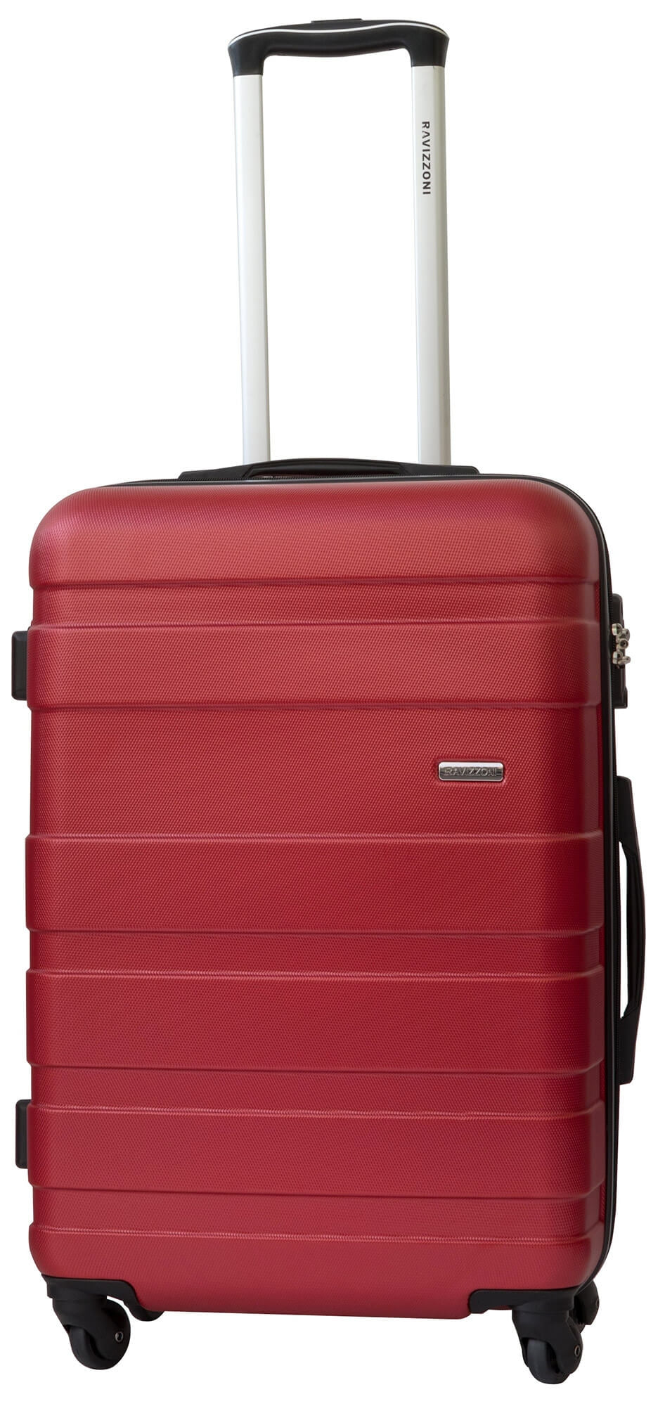 Set 3 Valigie Trolley Rigide in ABS 4 Ruote TSA Ravizzoni Caronte Rosso