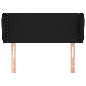 Testiera ad Orecchio Nera 83 x 23 x 78/88 cm in Tessuto