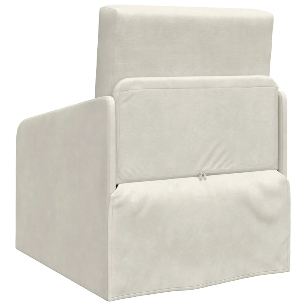 Divano letto Crema 65 x 80 x 83 cm Velluto 4106654