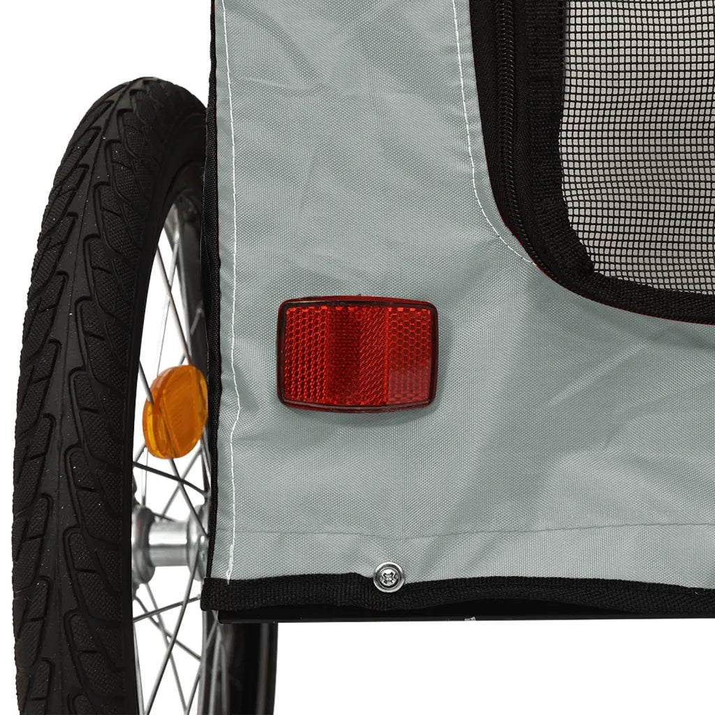 Rimorchio da Bici per Animali Nero e Grigio Oxford e Ferro CFW8431259