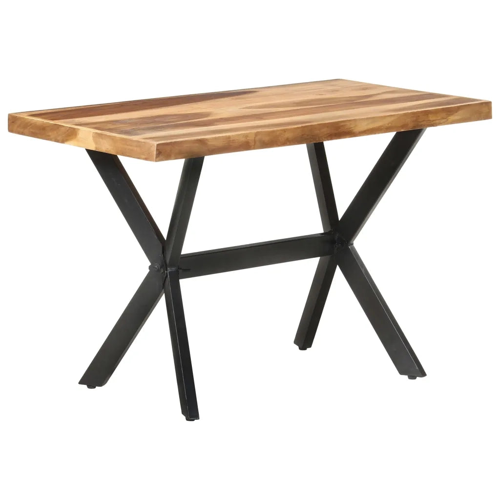 Tavolo da Pranzo 120x60x75 cm Legno Massello con Finitura Ambra 321545