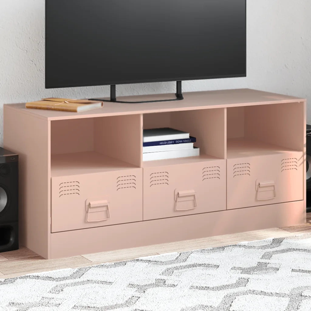 Mobile TV | Armadietto TV | Mobile Porta TV Rosa 99x39x44 cm in Acciaio