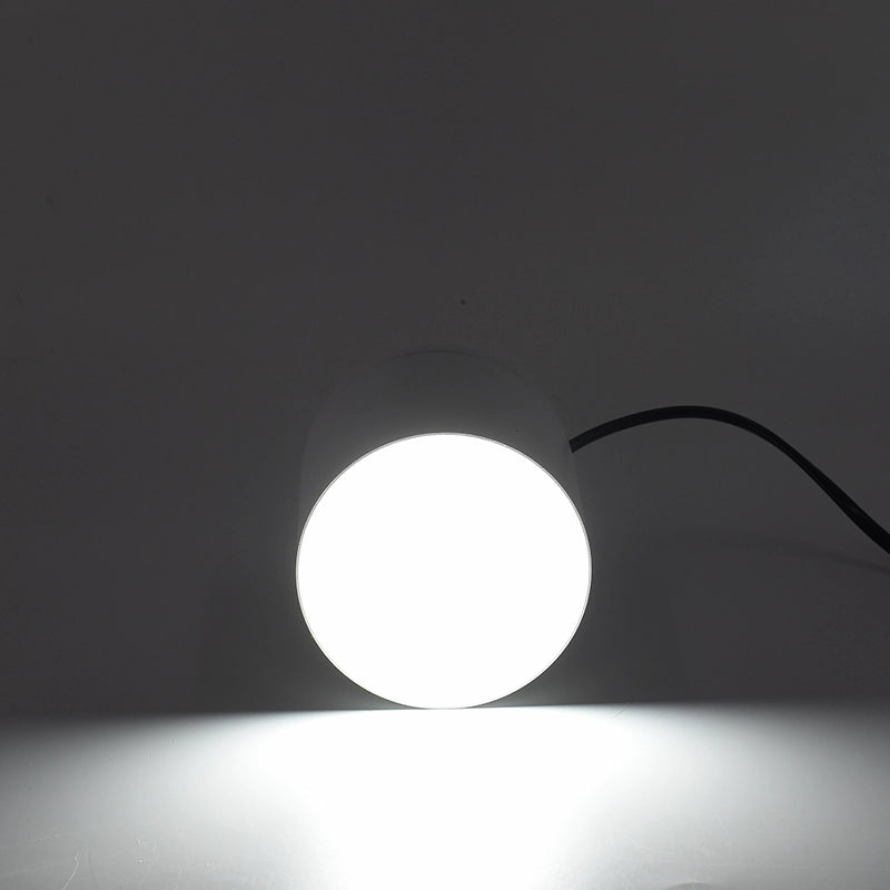 FARETTO PLAFONIERA DA SOFFITTO PER ESTERNO CILINDRICO IN ALLUMINIO BIANCO CON ATTACCO GU10 - DESIGN ED EFFICIENZA