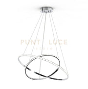 LUX Sospensione led con cristalli 56W dimmerabile SDD 2800 - 5000 struttura cromo