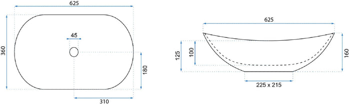 Lavabo Da Appoggio Rea Royal Granit