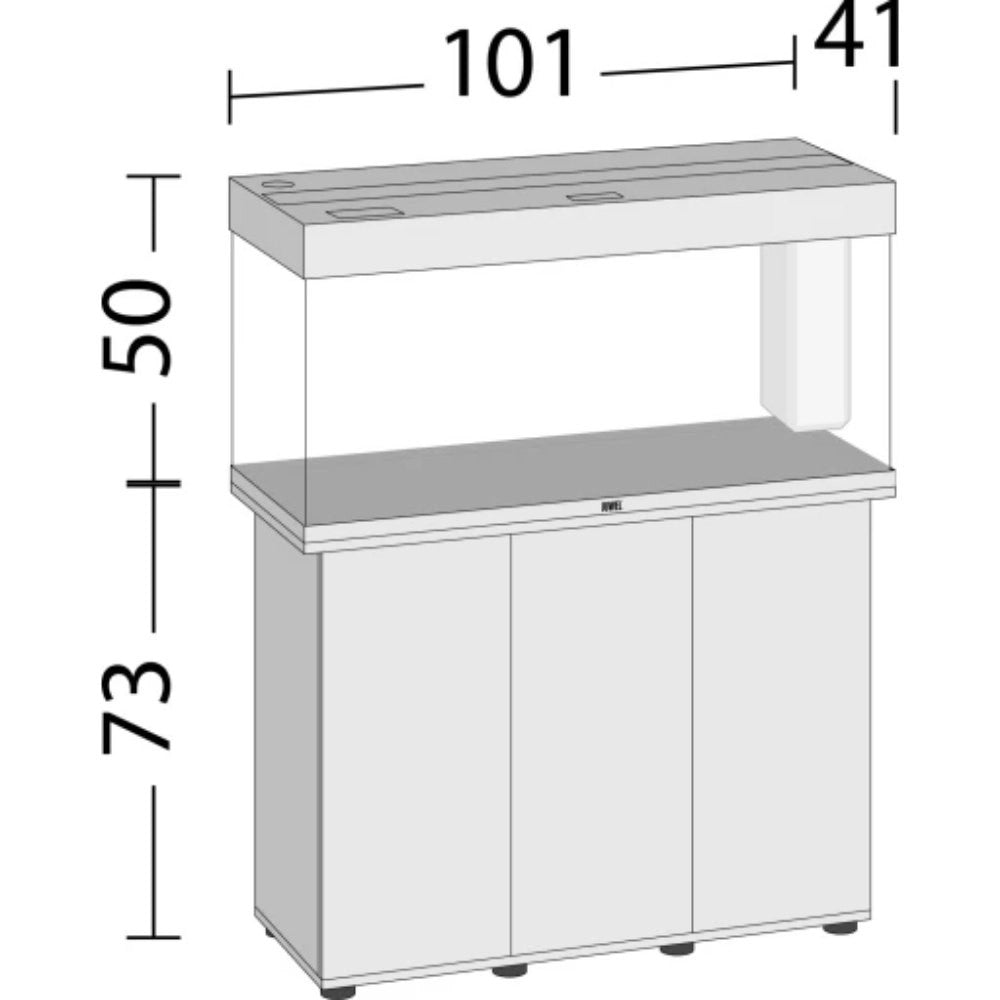 Juwel Rio 180 LED cm101x41x50h Senza Supporto Colore: Grigio