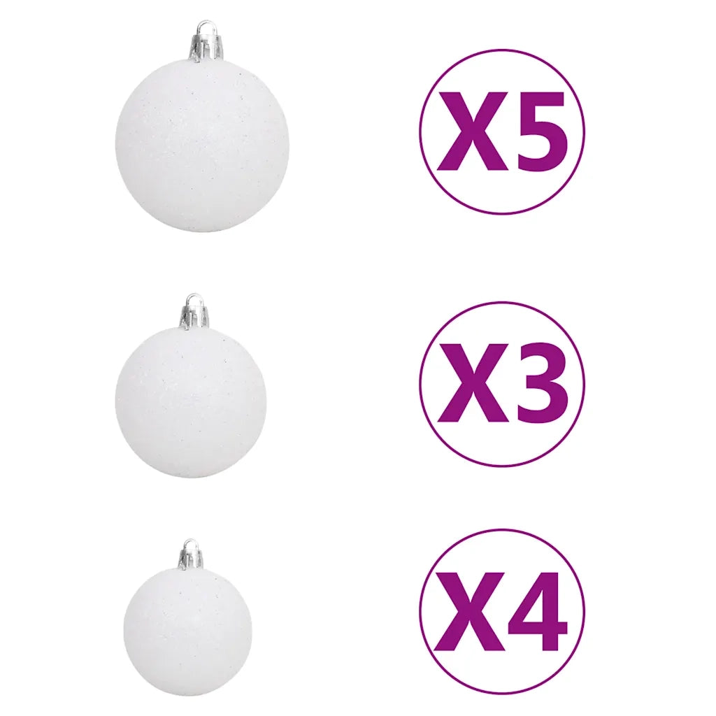 Albero di Natale Preilluminato con Palline Verde 65 cm 3077723