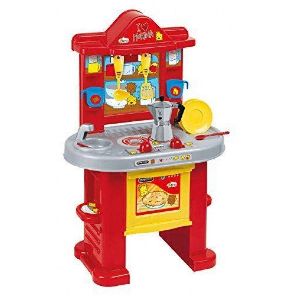 Trade Shop - Cucina Giocattolo Alta 72cm Con Forno Moka Fornelli Accessori Per Piccoli Chef -