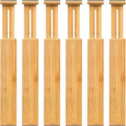 Verdelatori di carico in bambù flessibili - organizzatore di carico per cucina - 14-19 pollici - espandibile - 6-pack