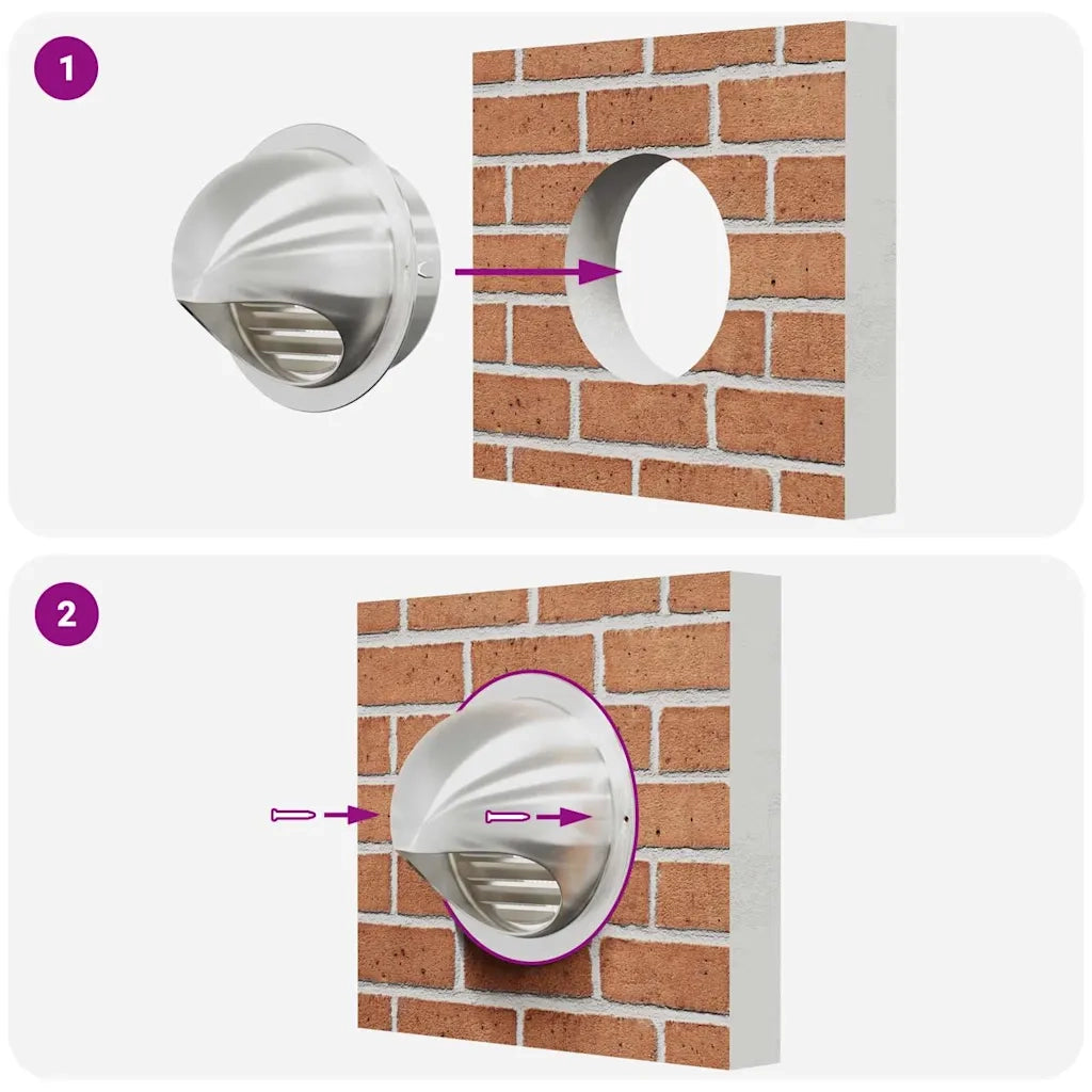 Coperture per ventilazione d'aria 8 pz Argento 150 mm CFW7242896