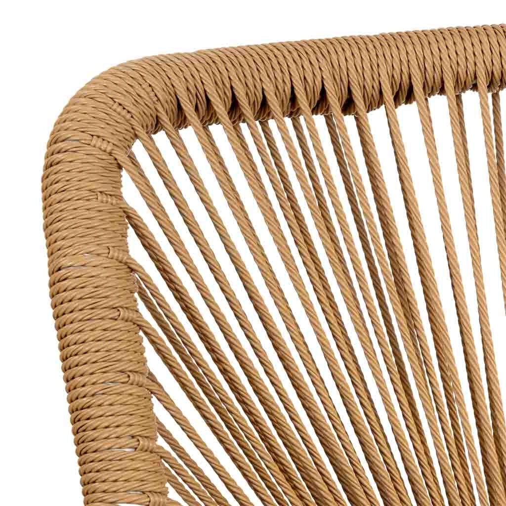 Sedia in rattan sintetico beige 57x63x80,5