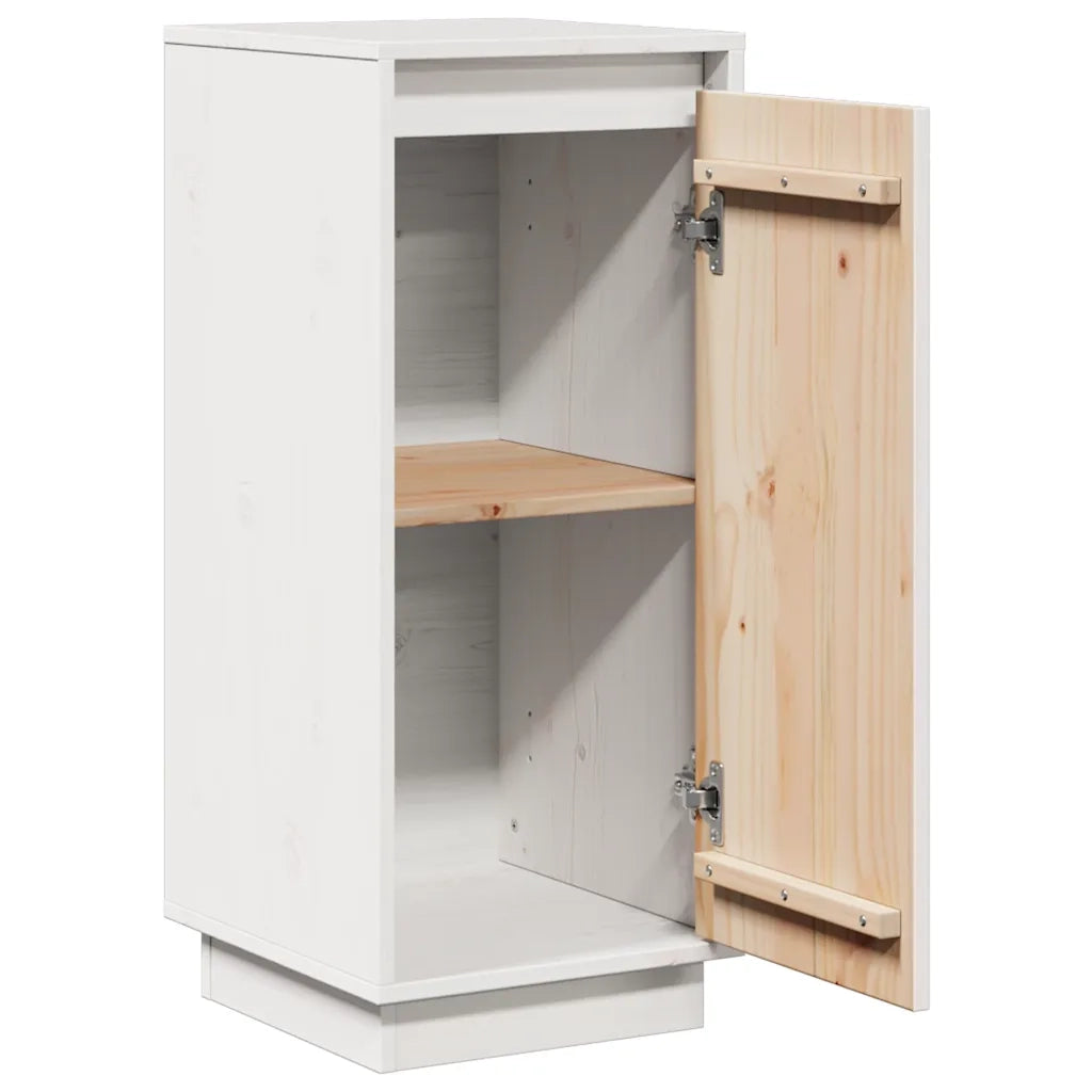 Credenza Bianca 31,5x34x75 cm in Legno Massello di Pino cod mxl 65611
