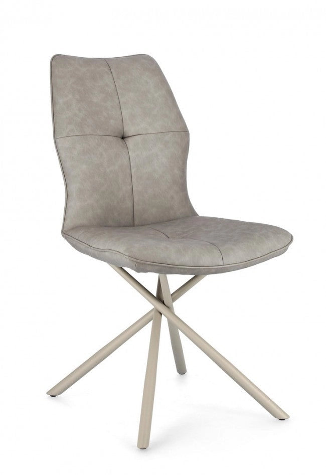 Set 2 Sedie 50x66x94h cm Kepler Pu Tortora
