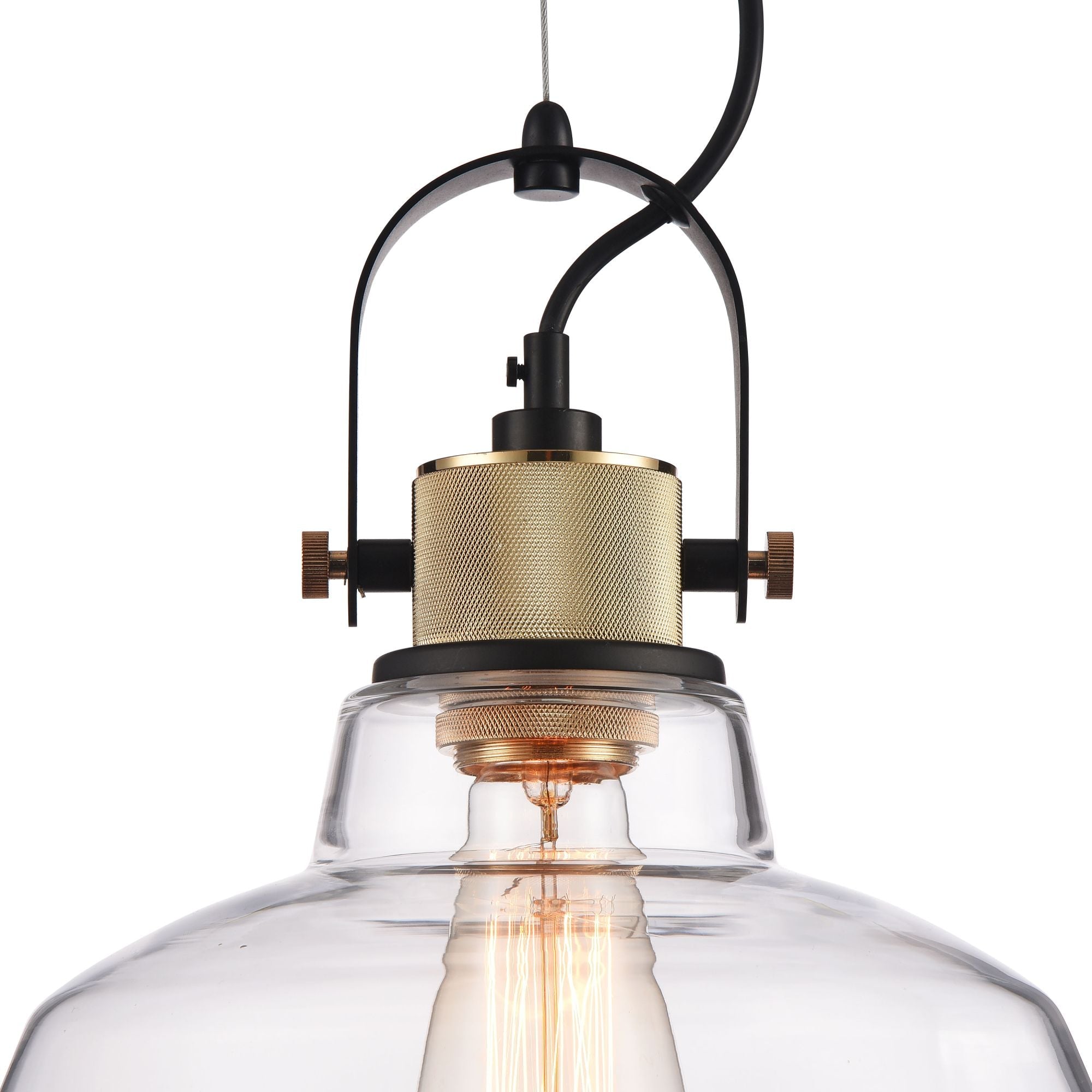 Lampada pendente Pendant in Metallo Irving Nero