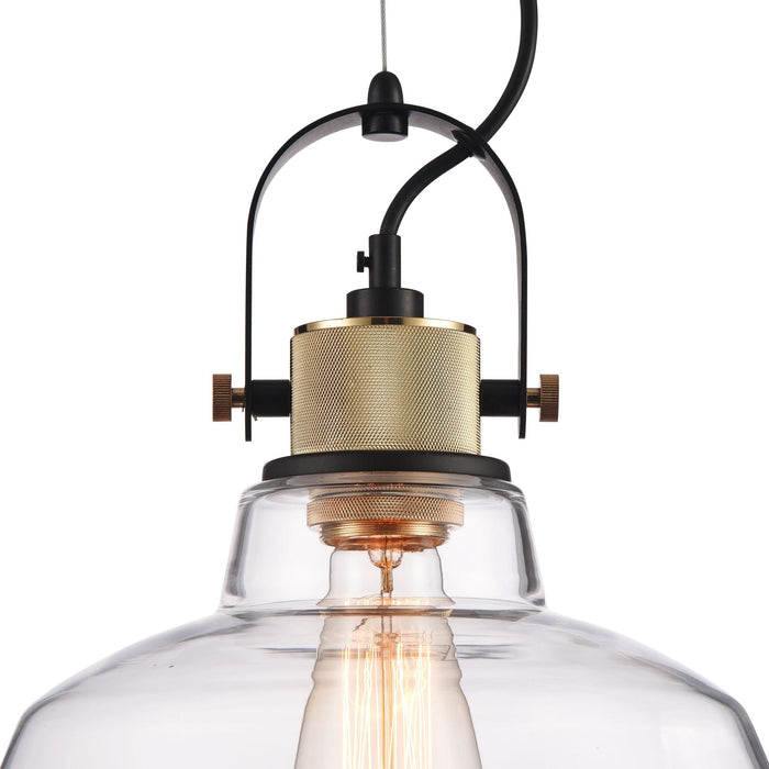 Lampada pendente Pendant in Metallo Irving Nero
