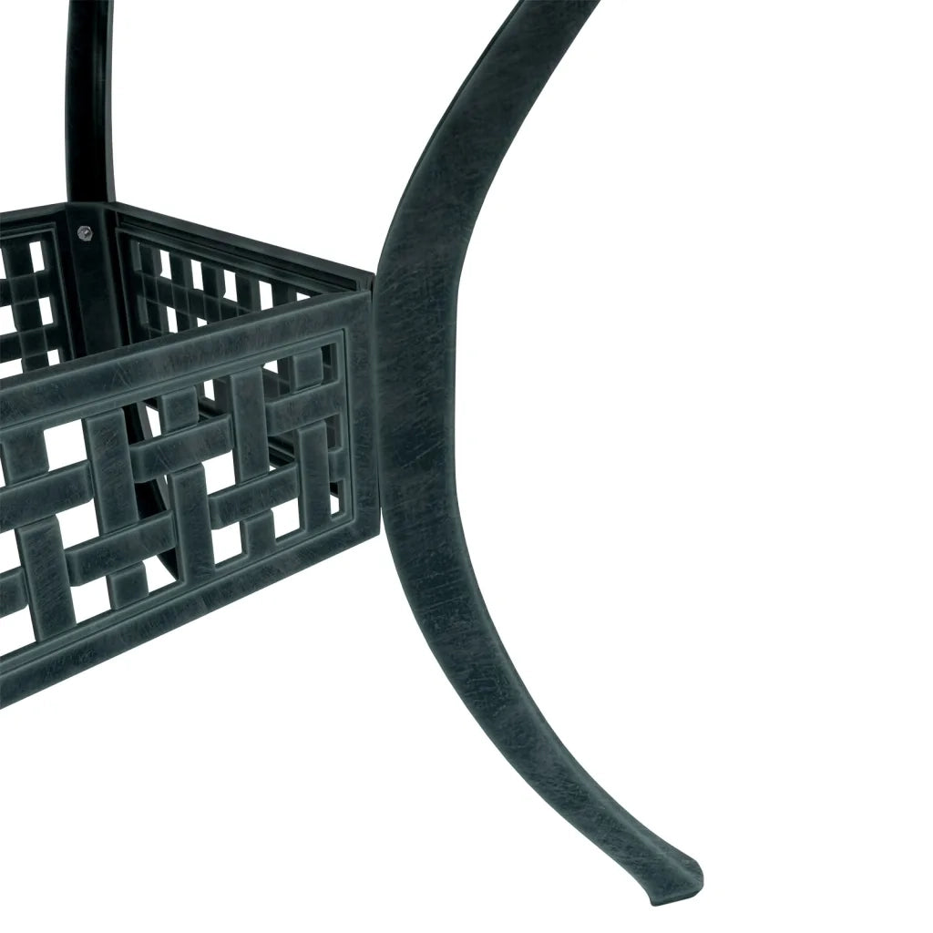 vidaXL Tavolo da Giardino Verde 80x80x75 cm in Alluminio Pressofuso