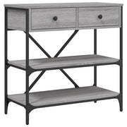 Tavolino Consolle | Tavolo d'Ingresso Grigio Sonoma 75x34,5x75cm Legno Multistrato