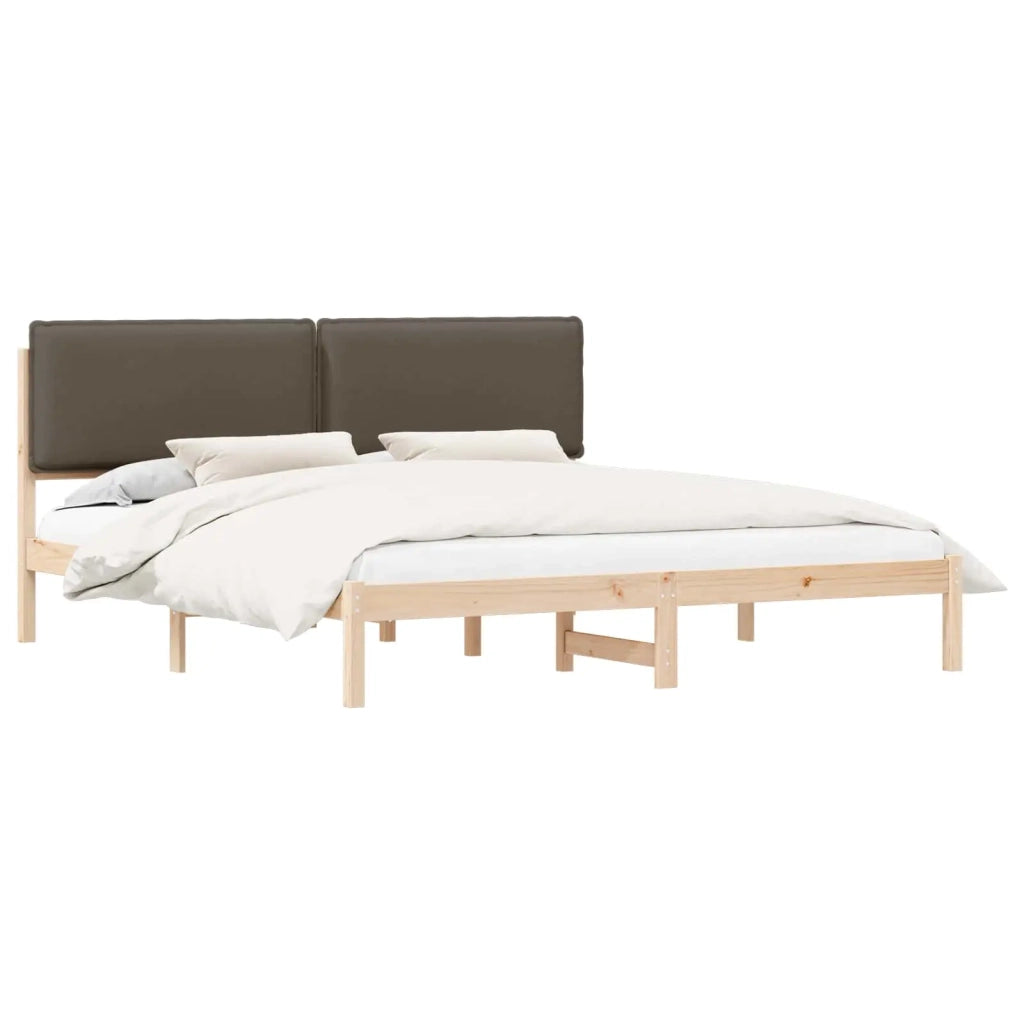 Letto con Testiera Rivestita Talpa 200 x 200 cm Pino massello