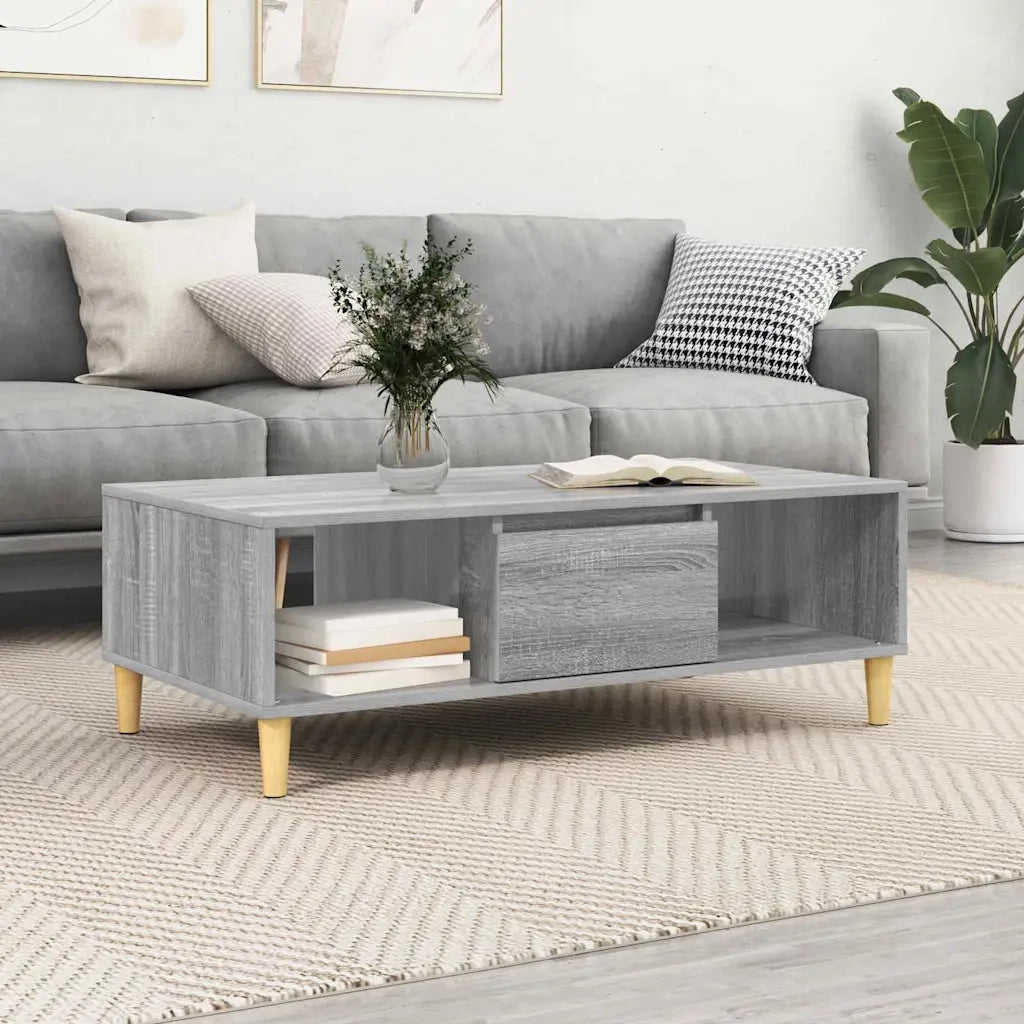 vidaXL Tavolino da salotto Grigio sonoma 103.5 x 60 x 35 cm
