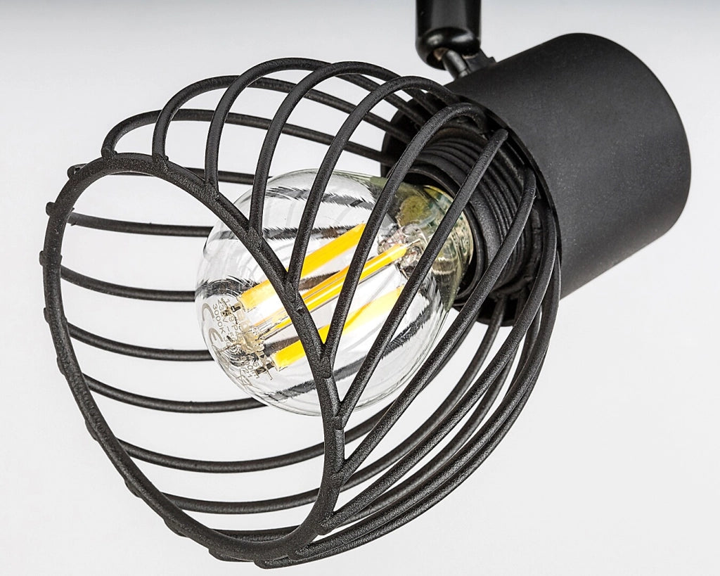 Plafoniera a barra nera Aberama 3xE14 10W IP20 Rabalux