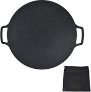 Piatto Grill - Superficie Preincisa - Antiscivolo - Riscaldamento Uniforme - Ideale per Carne/Gambette - Diametro 30cm - Piastra Grill