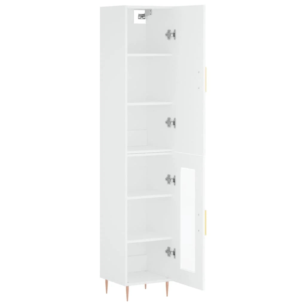 Buffet credenza cassettiera mobiletto mobile contenitore organizer cucina soggiorno salotto alto 34,5 x 34 x 180 cm legno ingegnerizzato bianco 02_0032328