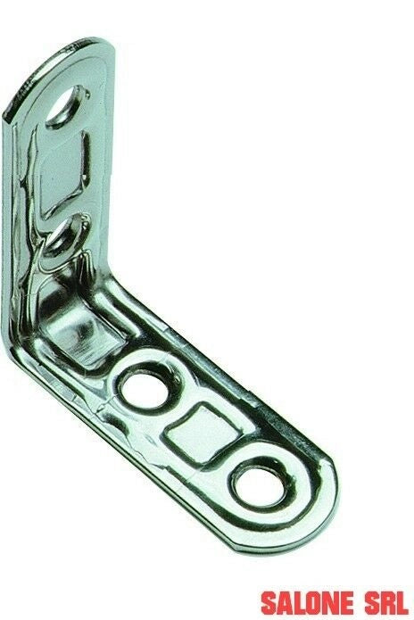 PIASTRA INOX ANGOLARE 4 FORI ART.164IN MM.50X50 CONF.20 PEZZI