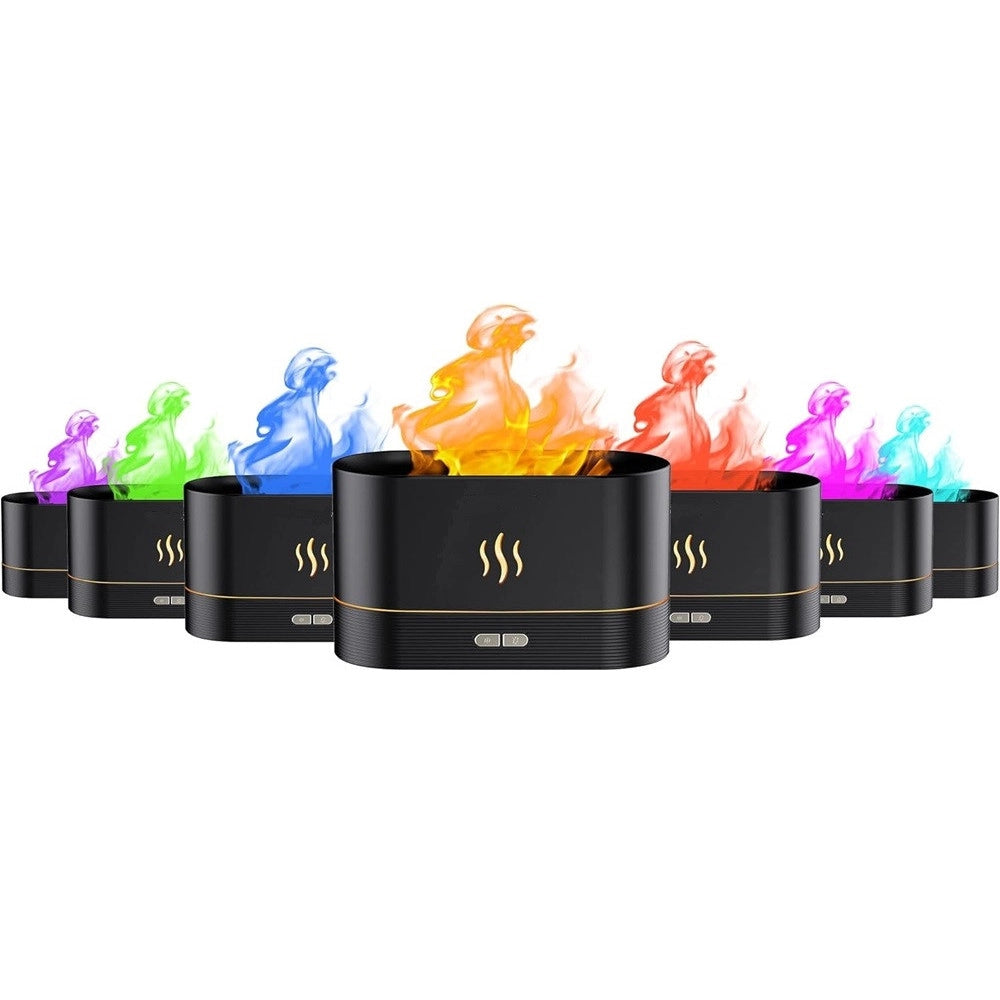 Trade Shop - Diffusore Umidificatore A Nebbia Luce Effetto Fiamma Super Silenzioso Per Camera Ufficio -