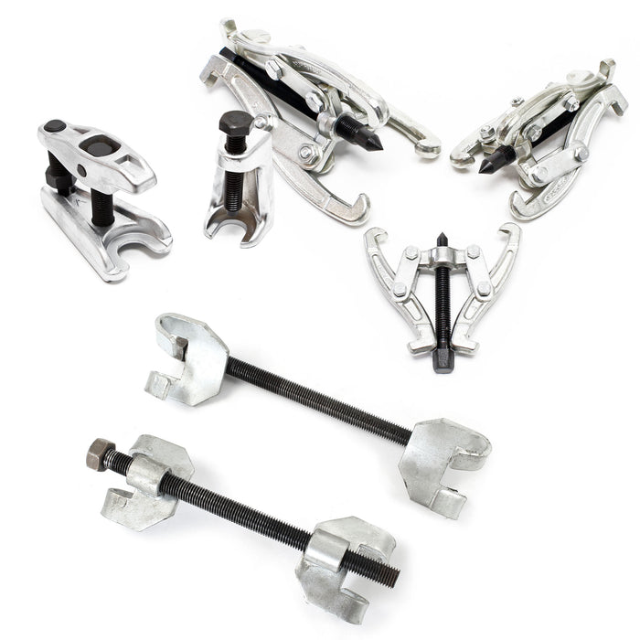 Set 7 pz Compressore molle sospensioni 355mm con estrattore ad artiglio e per giunti sferici