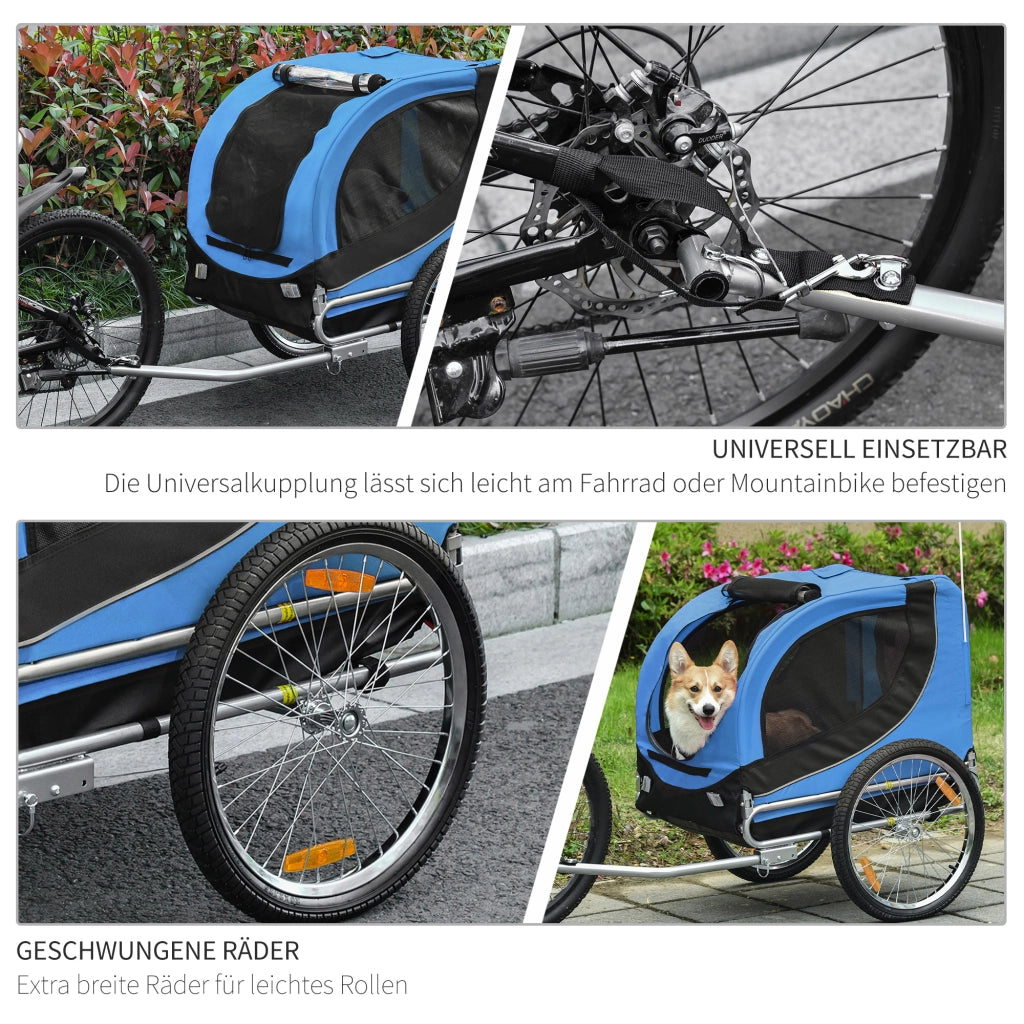 Trasportino per Cani Bici ¨C zephmum ¨C Blu e Nero