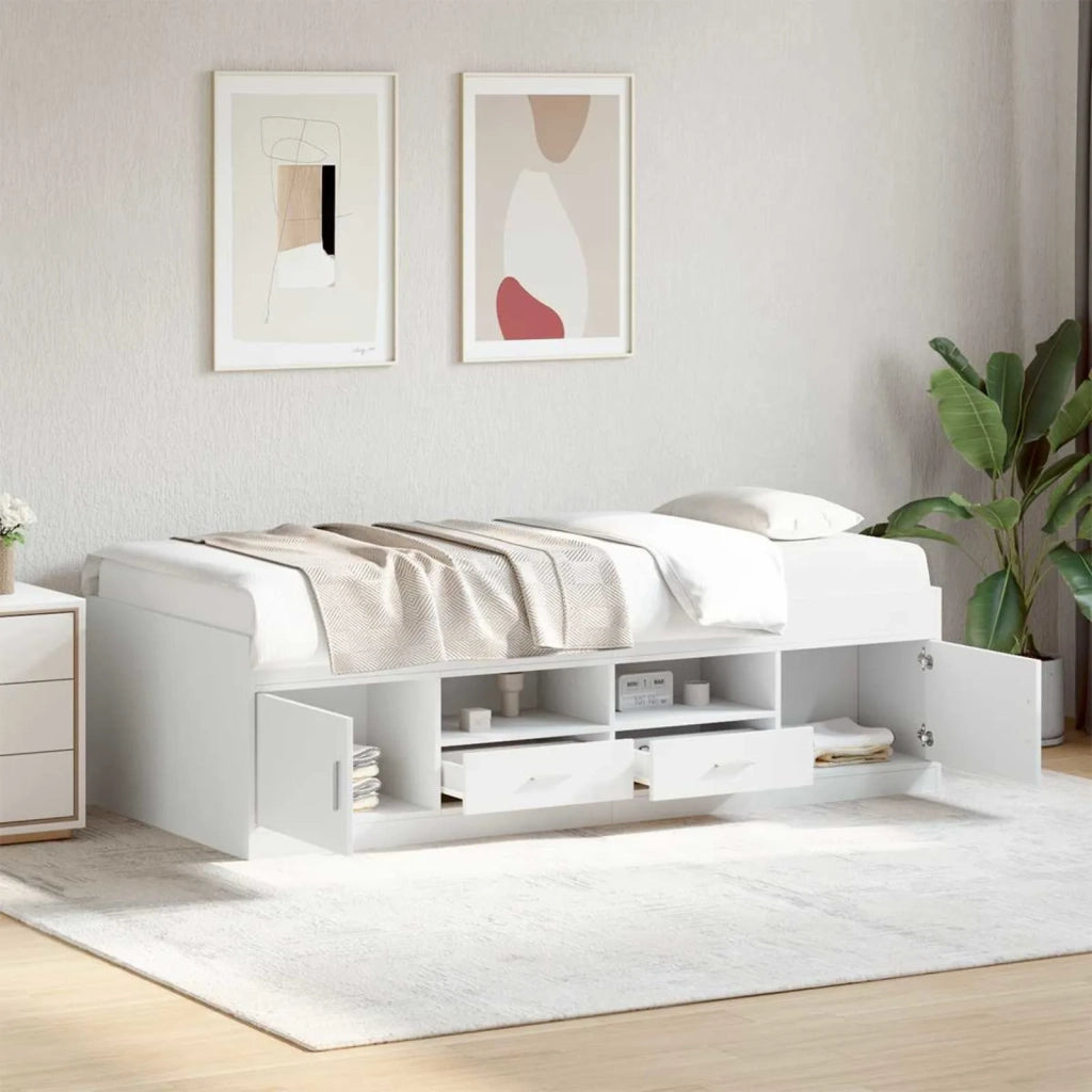 Telaio del letto con storage con cassetto Bianco 80 x 200 cm 3429493