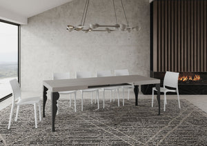 Tavolo Allungabile 120/380x90 cm Paxon Cashmere Gambe Antracite