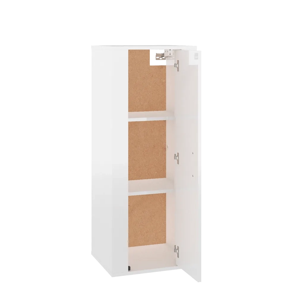 Mobile Porta TV a Parete Bianco Lucido 40x34,5x100 cm 816682