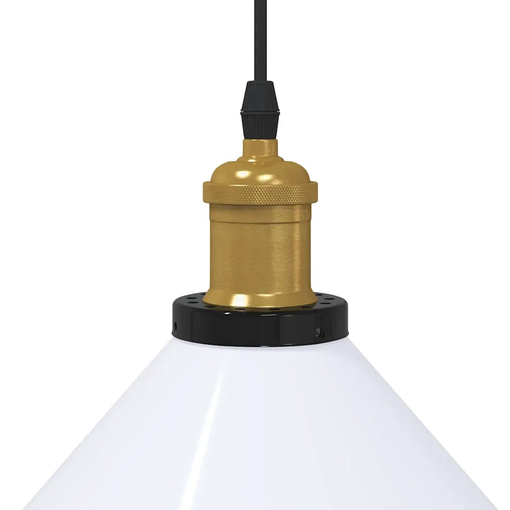 Lampada Sospensione Regolabile E27 Bianco Lucido ?22cm Metallo CFW1324317