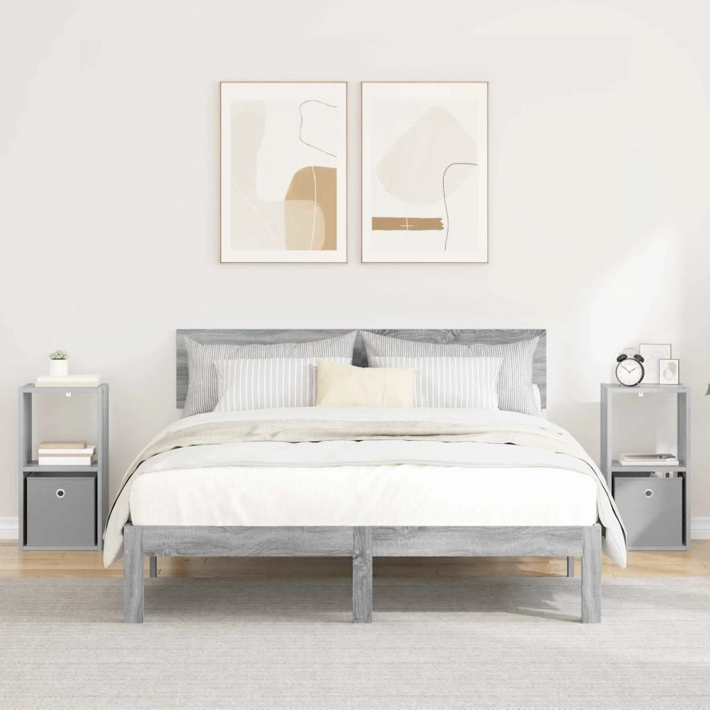 Comodino con cassetto 2 pcs Grigio Sonoma 30,5 x 27 x 59,5 cm 8000623