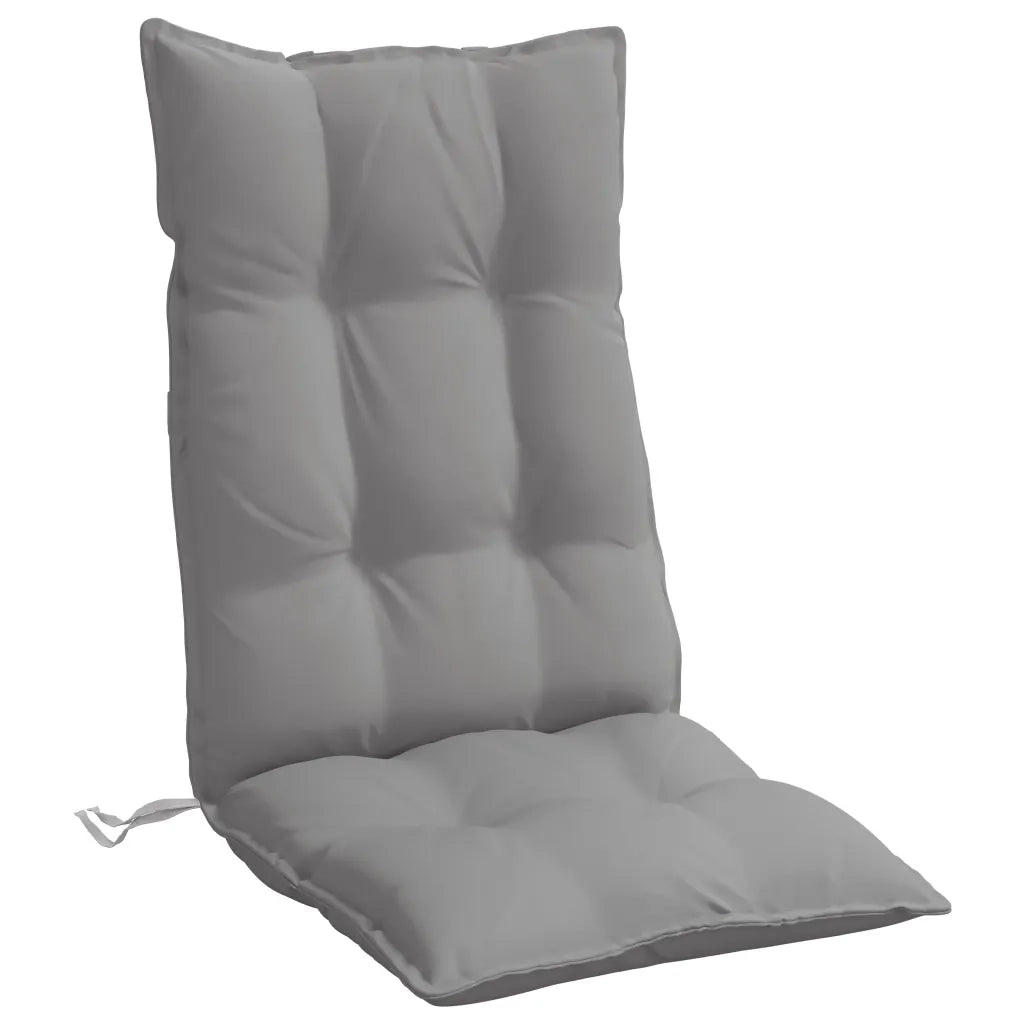 Cuscini per Sedia Schienale Alto 4 pz | Cuscini per sedie Grigio Tessuto Oxford