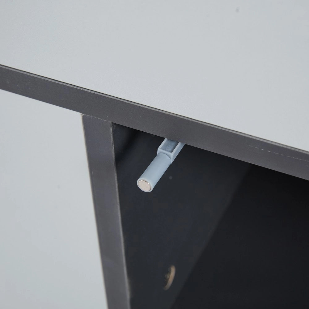 Tavolino da Caff¨¨ Multifunzionale ¨C MINIMAL ¨C Grigio/Bianco, con Cassetti e Ripiano, 100x98x65