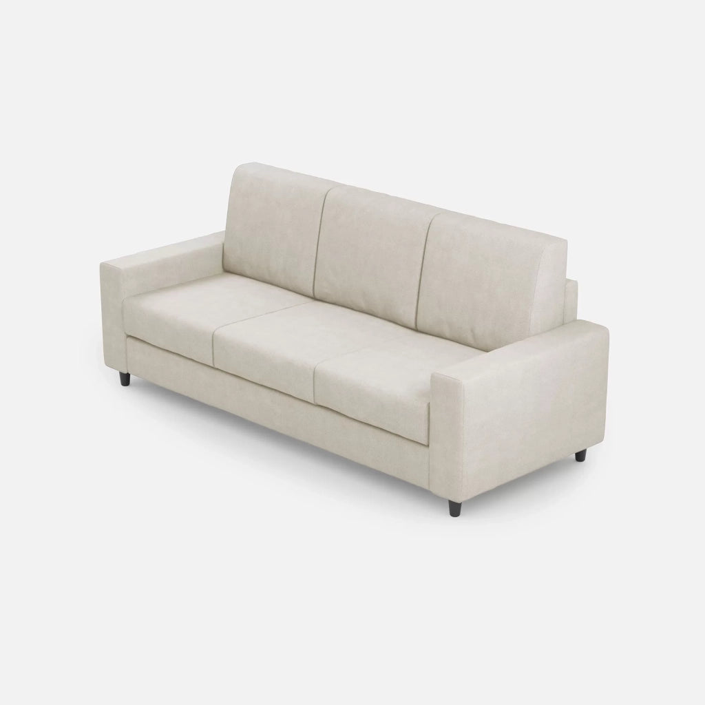 Divano sakar 3 posti (tre sedute da 60cm) misure esterne l.208cm | latte - Mobili 2G