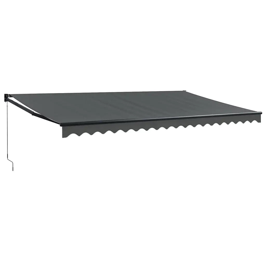 Tenda da Sole Retrattile Antracite 5x3 m in Tessuto e Alluminio 3154465
