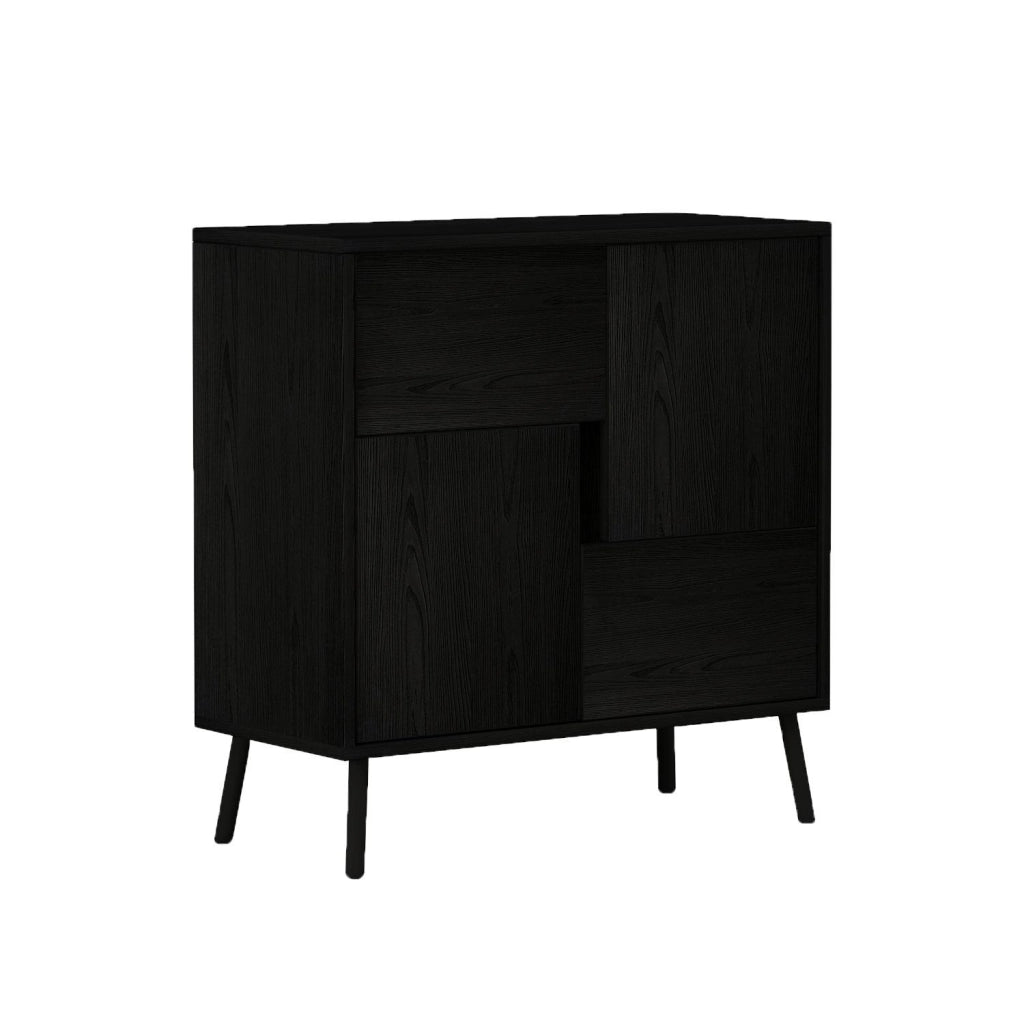 Armadio multiuso in legno "Darien" - 76,5 x 35 x 79,5 cm - Legno nero