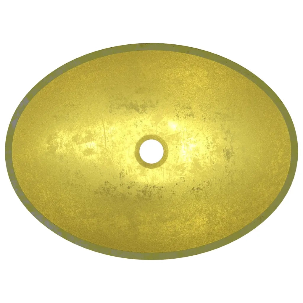 Lavandino in Vetro 50x37x14 cm Oro CFW8313079