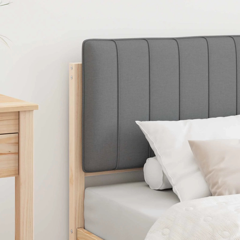 Letto con Testiera Rivestita Grigio chiaro 80 x 200 cm 878079