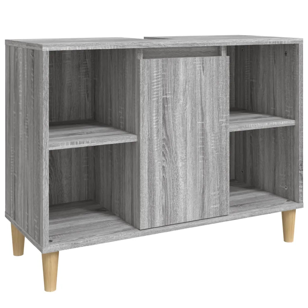 Mobile Lavabo Grigio Sonoma 80x33x60 cm in Legno Multistratocod mxl 127206