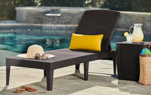 Lettino Prendisole da Giardino 187,5x58x29 cm in Resina Keter Jaipur Antracite