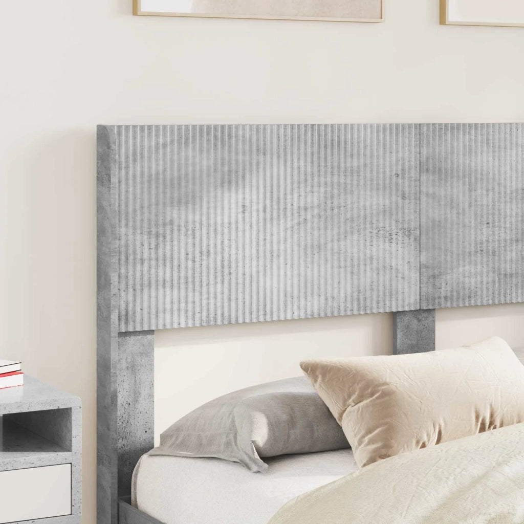 Struttura del letto con stoccaggio e testata Grigio Cemento